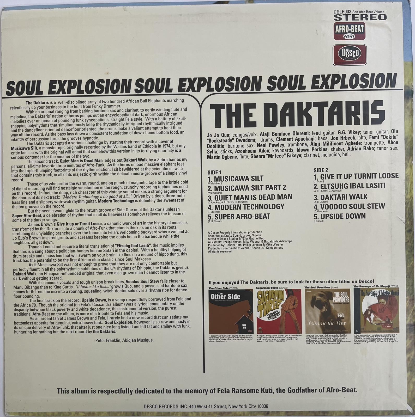 画像2: THE DAKTARIS / SOUL EXPLOSION